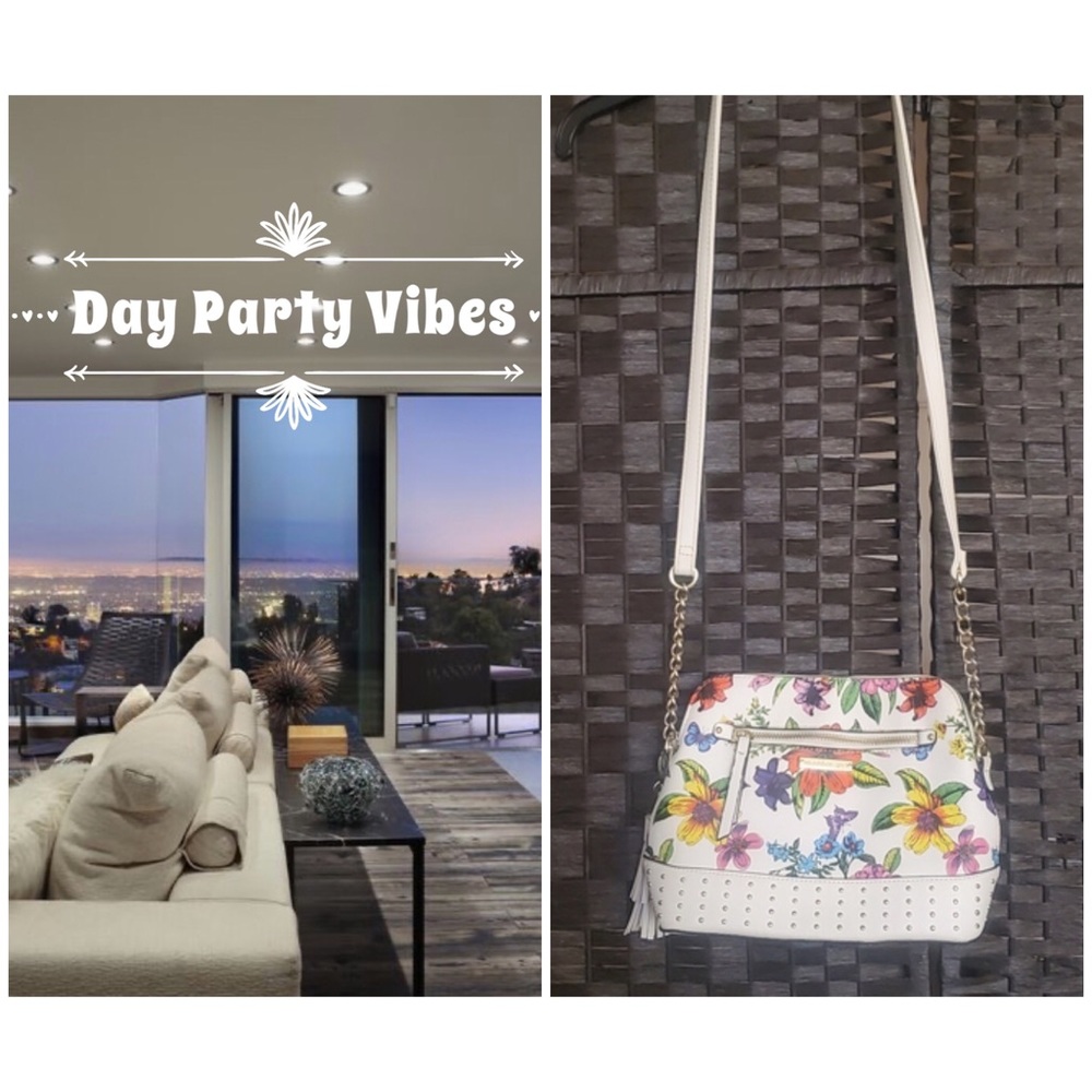 Day Party Vibes: Floral Print Crossbody Bag